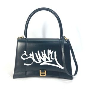 BALENCIAGA Black Leather Shoulder Bag